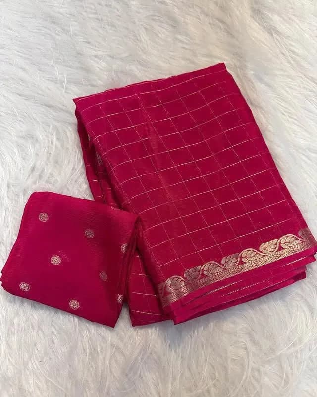 ❤️💜Most Gorgeous Pure Viscose Georgette Sarees With Blouse💜❤️