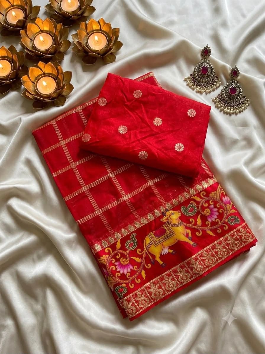 Viscose Georgette Saree with Blouse