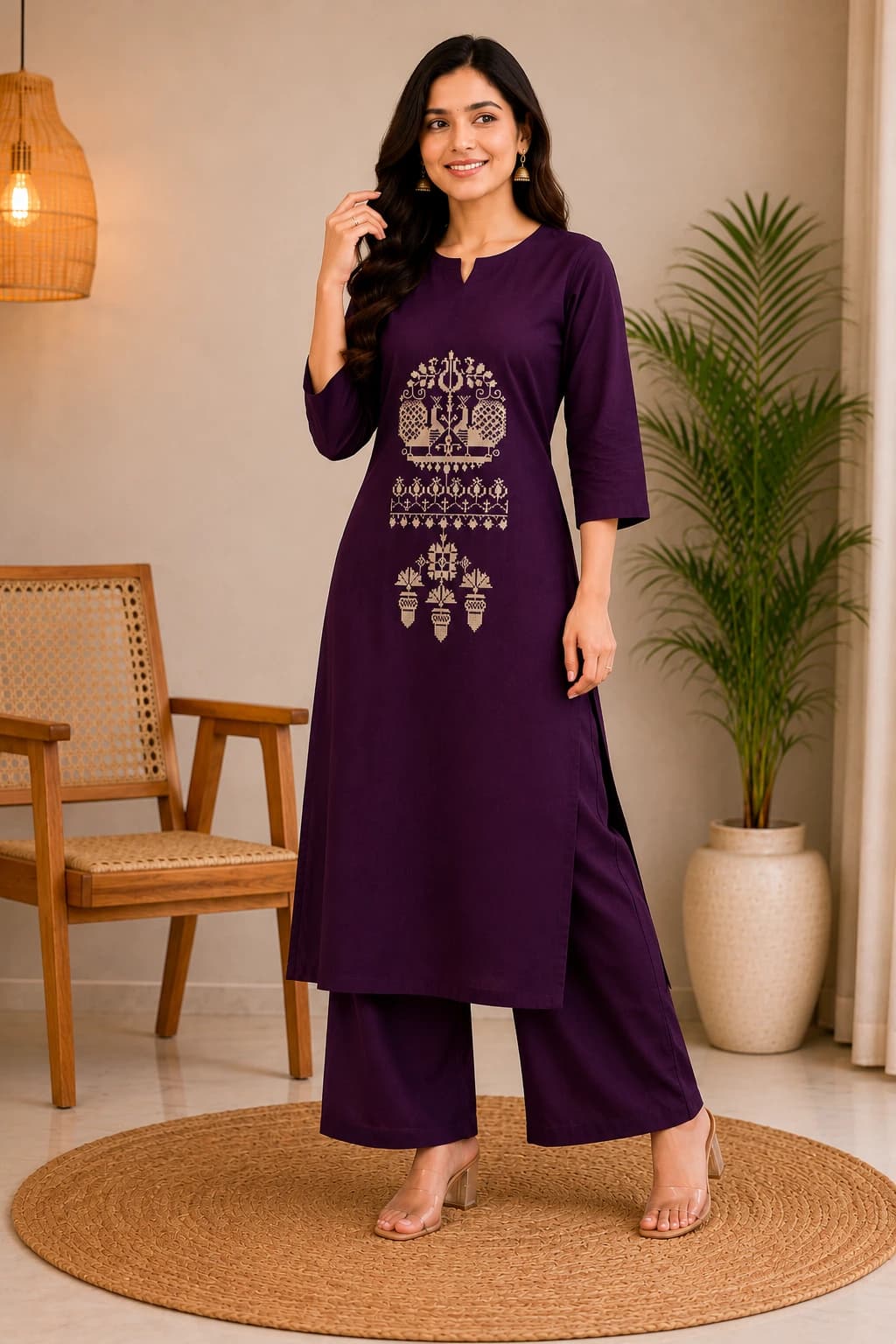 Women's Cotton Kurti Set