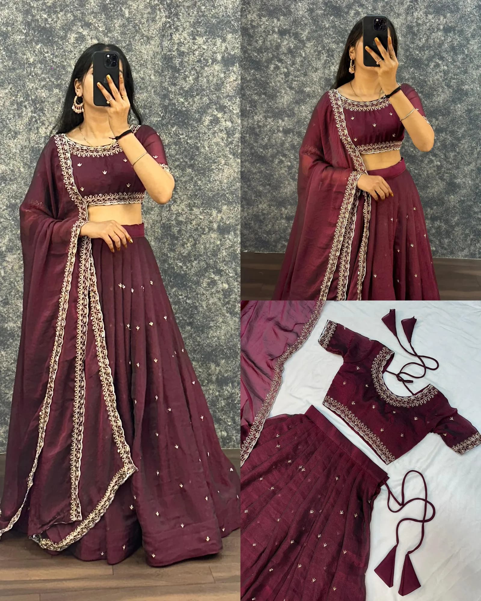 Traditional Tissue Silk Lehenga Choli Set