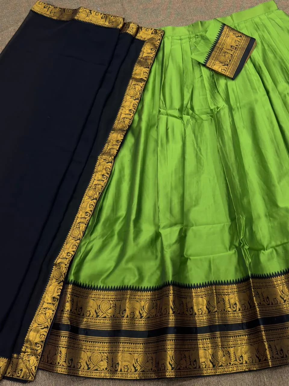 Pure Kanjivaram Silk Ethinic Half-Saree Set