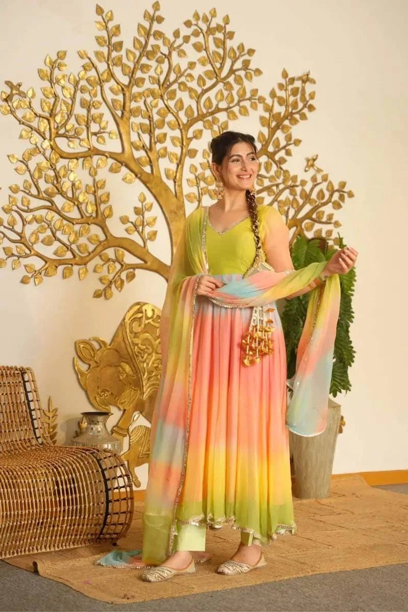 Elegant 3-Piece Anarkali Set