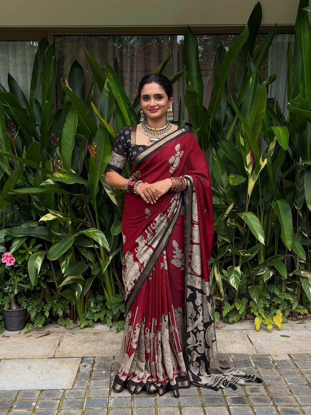 Georgette Zari Border Saree