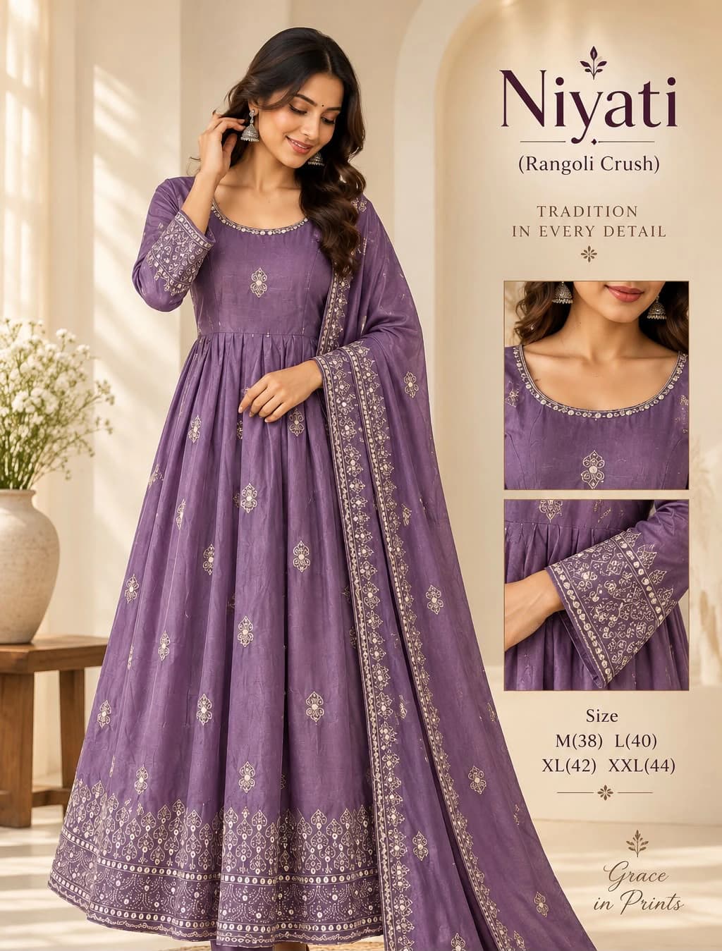 Rangoli Crush Anarkali Suit