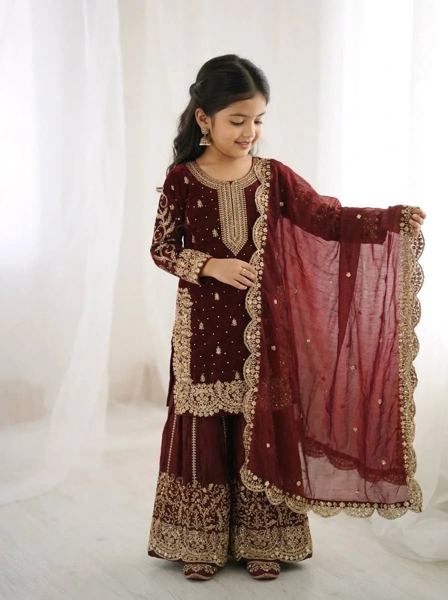 💕💕Premium mom & daughter Combo Ready to Wear sharara set💕💕