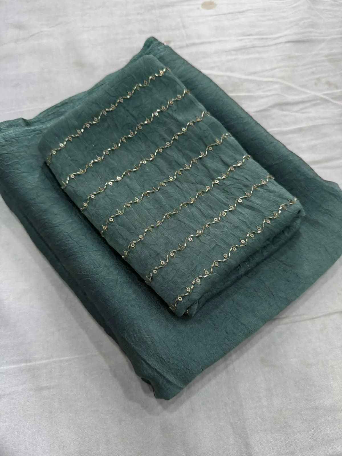 🎀🎀Rangoli Crush Saree With Sequence Blouse🎀🎀