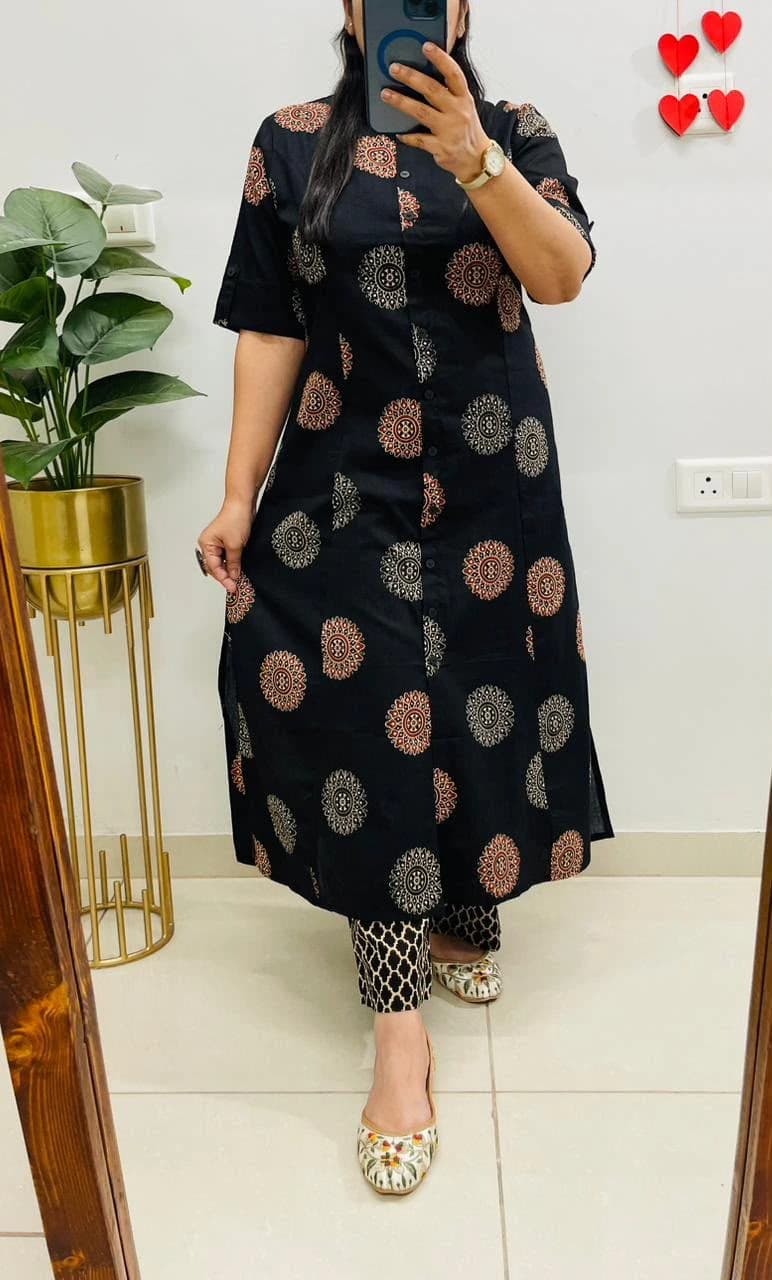 A-Line Kurti Co-Ords Set with Ankle Length Pant