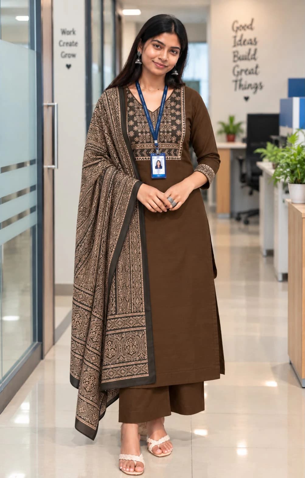 Cotton Ajrakh Print Kurta Set