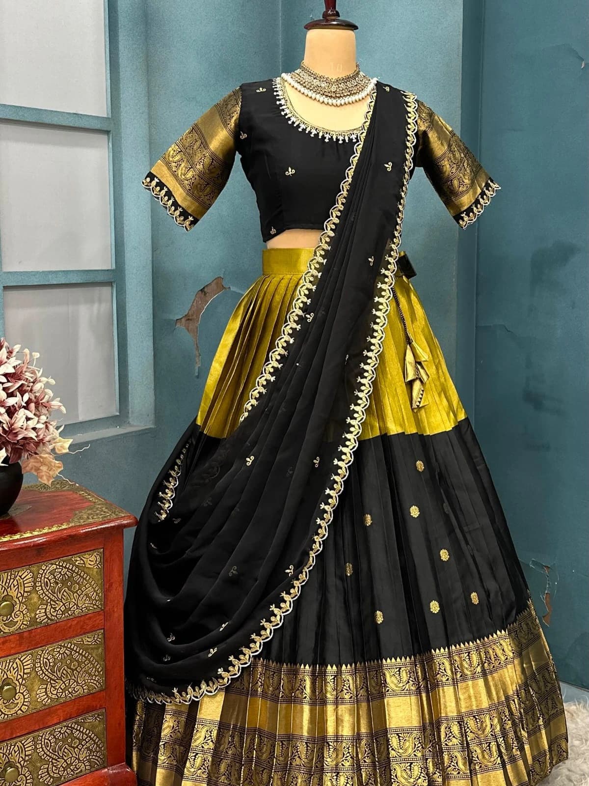 Lehanga collection full stiched Lehenga with Full stiched Designer maggam work blouse with embroider