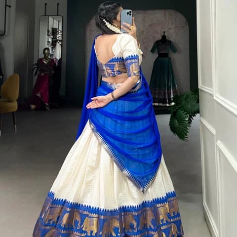 Kalyani Cotton Lehenga Choli with Georgette Dupatta