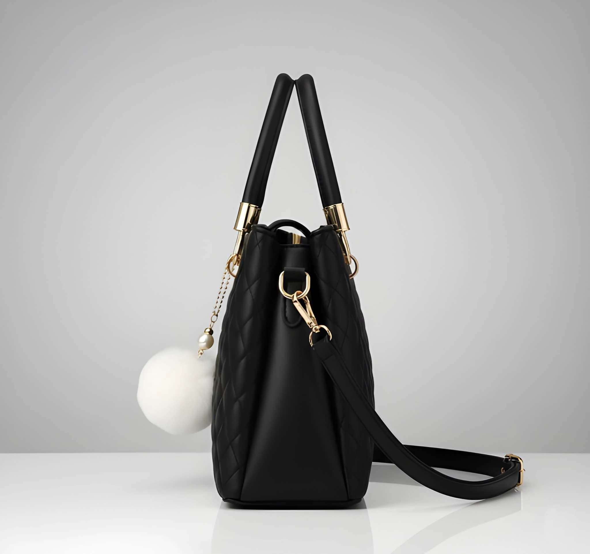 Stylish Ladies PU Leather Shoulder Handbag Premium Fashion Tote Bag with Spacious Multi-Compartment